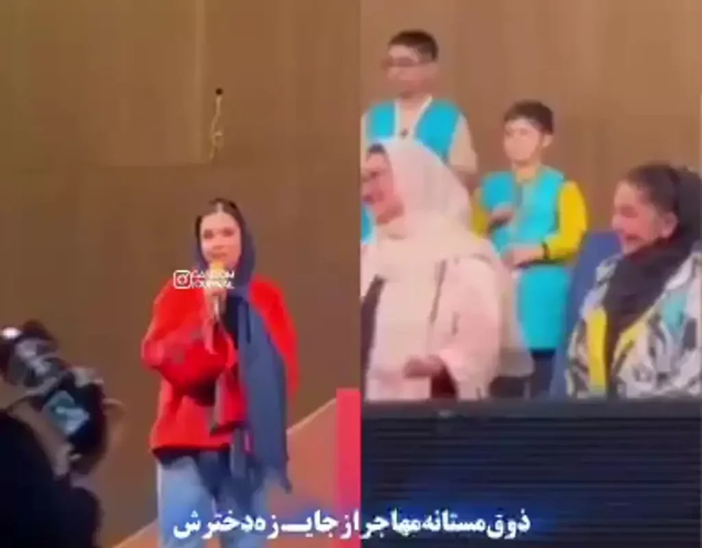 (ویدئو) ذوق مستانه مهاجر از جایزه گرفتن دخترش نفس بازغی