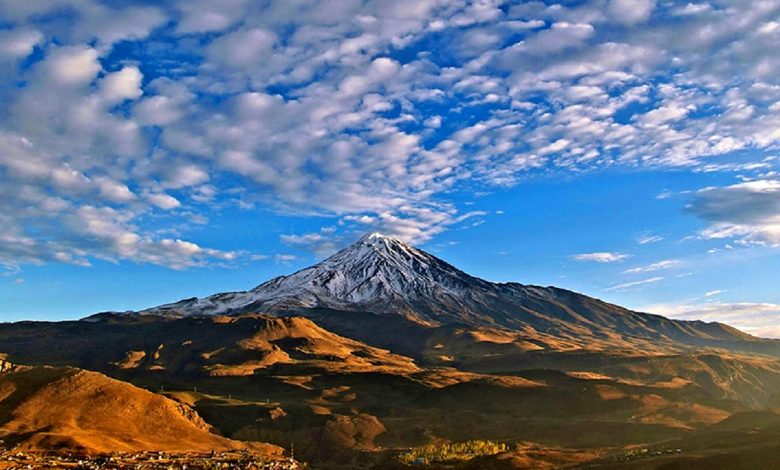 (عکس) سفر به عصر قاجار؛ قدیمی ترین تصویر از «دماوند» برفی؛ سال 1245