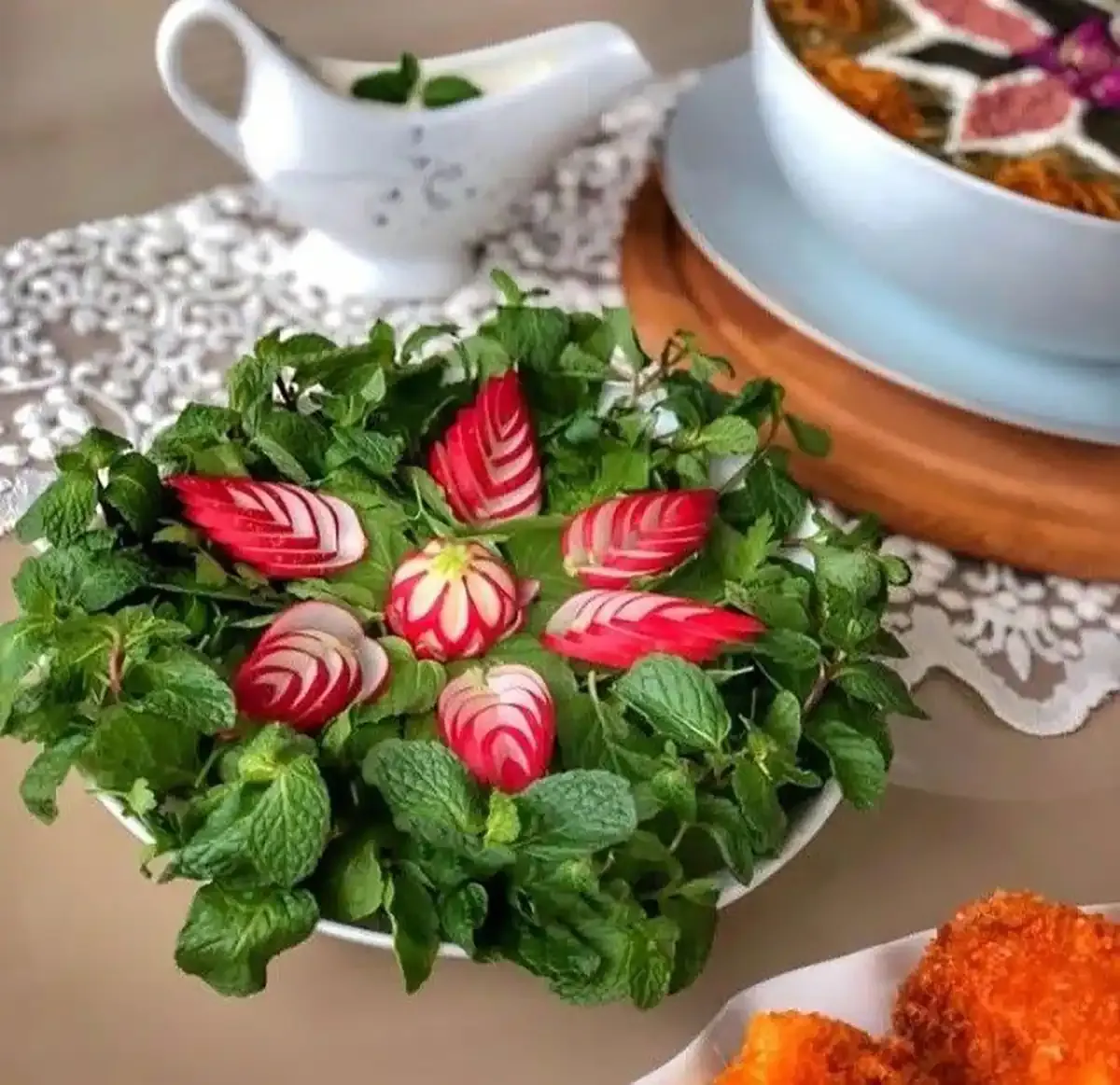 تزیین سبزی خوردن مجلسی عکس