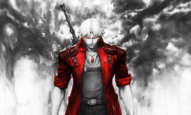 پوستر انیمه سریالی Devil May Cry دانته را مشغول شکار هیولا نشان می‌دهد