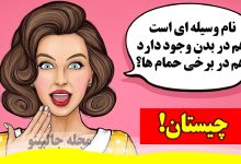 چیستان وسیله مشترک بین بدن و حمام