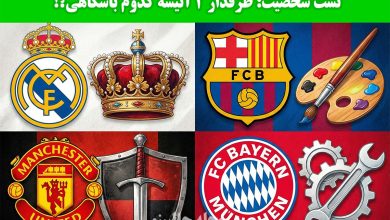 تست شخصیت تیم مورد علاقه