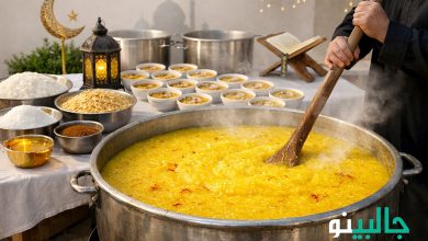 طرز تهیه شله زرد نذری برای 30 نفر